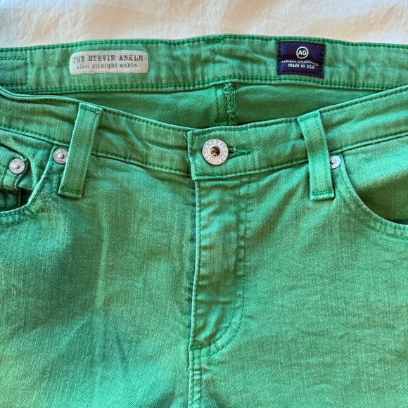 Anthropologie Ag Adriano Goldschmied Kelly Green Skinny Jeans, Size 30 - Picture 7 of 7